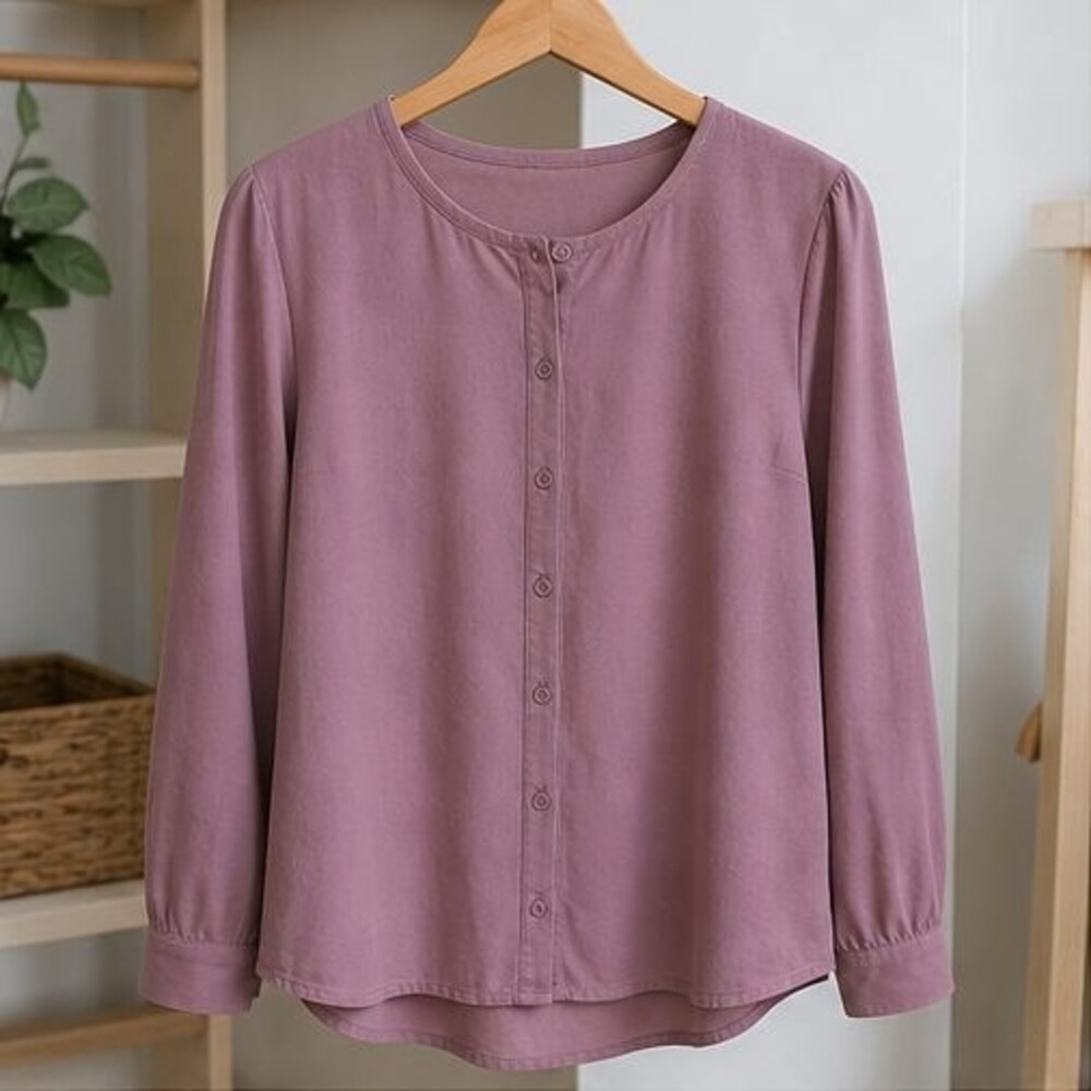 Mauve Lace Trim Top